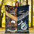 New Zealand Maori Aotearoa And Australia Aboriginal Premium Blanket Together - Blue LT8 - Polynesian Pride