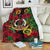 Vanuatu And Hibiscus Premium Blanket LT6 White - Polynesian Pride