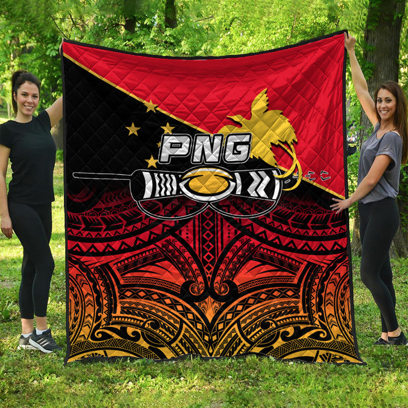 PNG Rugby The Kumuls Premium Quilt LT6 Red - Polynesian Pride