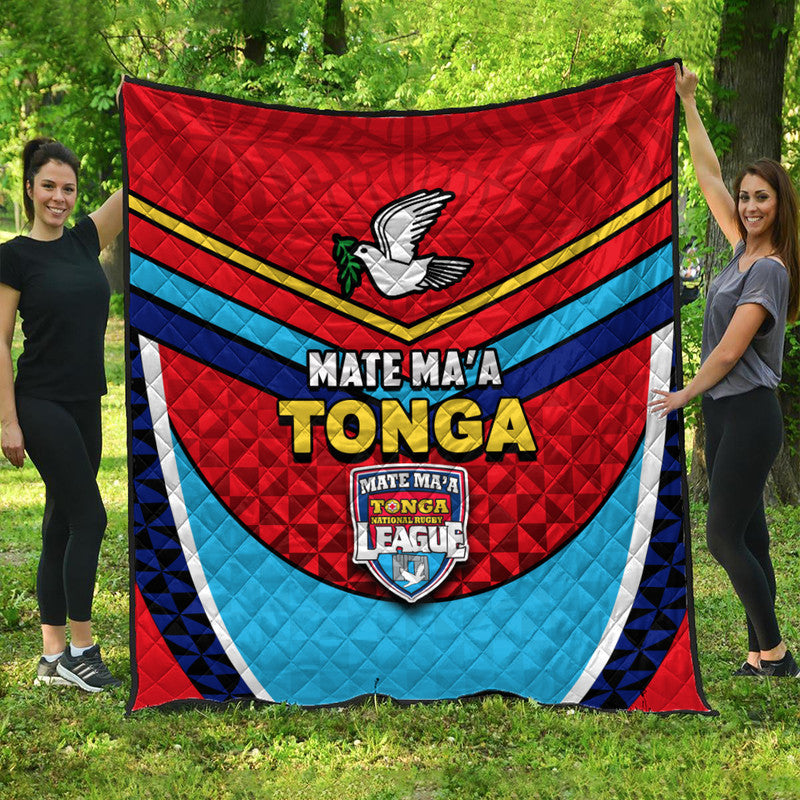 Tonga Mate Ma'a Rugby Premium Quilt Jersey LT6 Red - Polynesian Pride