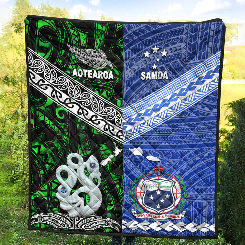 New Zealand And Samoa Premium Quilt Together - Green LT8 - Polynesian Pride