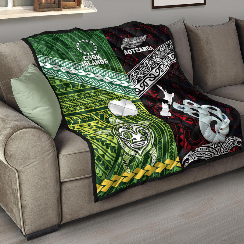 New Zealand And Cook Islands Premium Quilt Together - Red LT8 - Polynesian Pride