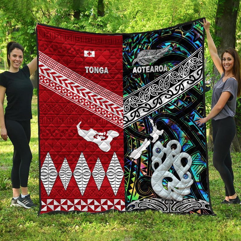 New Zealand And Tonga Premium Quilt Together - Paua Shell LT8 Paua Shell - Polynesian Pride