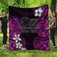 (Custom Personalised) Polynesian Fathers Day Premium Quilt I Love You In Every Universe - Pink LT8 Pink - Polynesian Pride