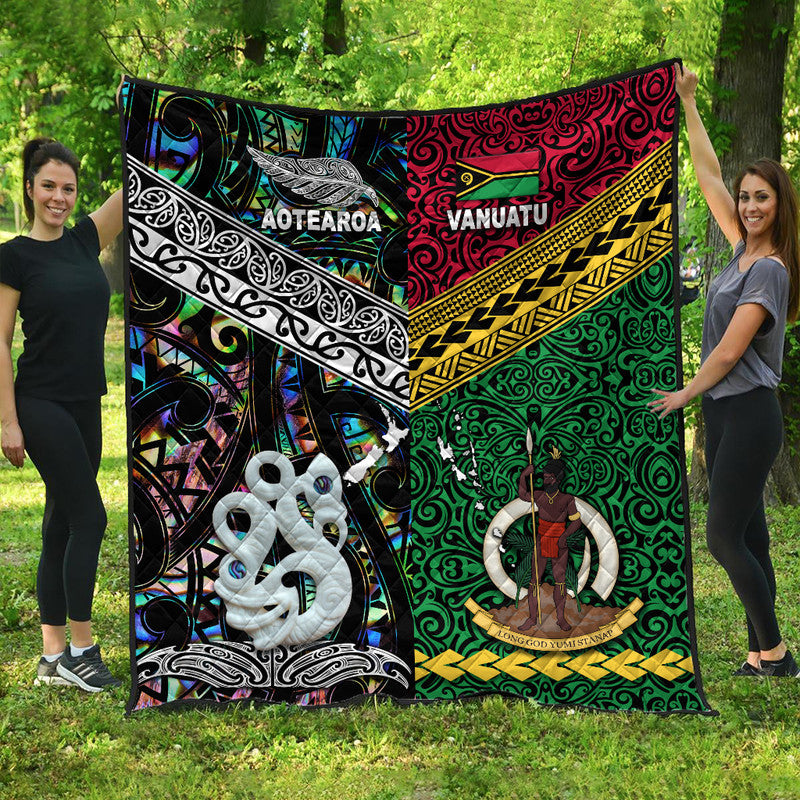 New Zealand And Vanuatu Premium Quilt Together - Paua Shell LT8 Paua Shell - Polynesian Pride