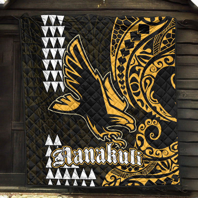 Hawaii Nanakuli High School Premium Quilt Tribal Kakau LT9 Yellow - Polynesian Pride