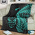 New Zealand Haka Rugby Maori Premium Blanket Silver Fern Vibes - Turquoise LT8 - Polynesian Pride