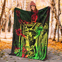 Hawaii Premium Blanket - King Of Hawaii With Hawaiian Girls Reggae Version - Polynesian Pride