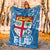 Fiji Premium Blanket Tapa Patterns Blue Style LT6 - Polynesian Pride