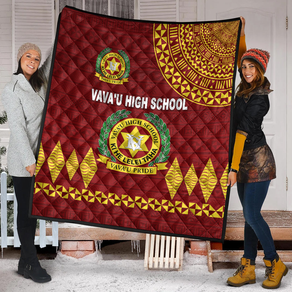 Tonga Vava'u High School Premium Quilt Simple Style - Maroon LT8 Maroon - Polynesian Pride