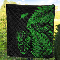 New Zealand Haka Rugby Maori Premium Quilt Silver Fern Vibes - Green LT8 - Polynesian Pride