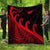 New Zealand Rugby Maori Premium Quilt Silver Fern Koru Vibes - Red LT8 - Polynesian Pride