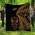 New Zealand Haka Rugby Maori Premium Quilt Silver Fern Vibes - Gold LT8 - Polynesian Pride