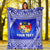 (Custom Personalised) Tonga Coat Of Arms Premium Blanket Simplified Version - Blue LT8 - Polynesian Pride