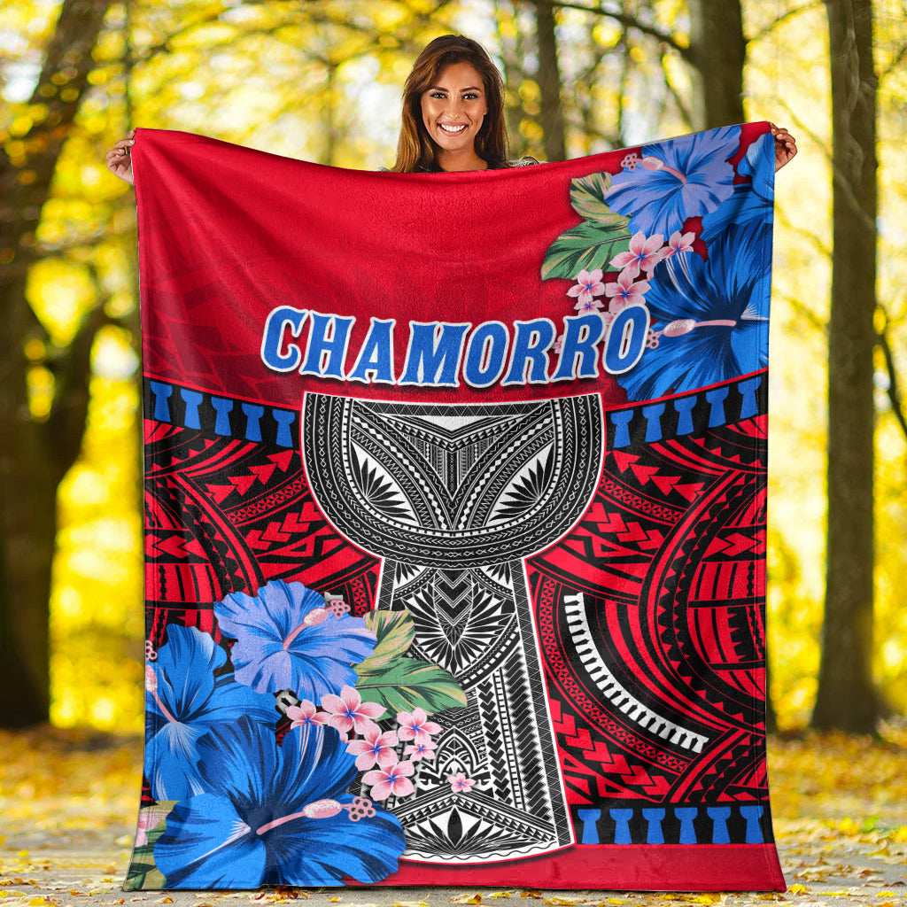 Guam Chamorro Premium Blanket Latte Stone Red Polynesian Haligi LT13 White - Polynesian Pride