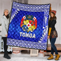 Tonga Coat Of Arms Premium Quilt Simplified Version - Blue LT8 - Polynesian Pride