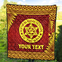 (Custom Personalised) Tonga Ha'apai High School Premium Quilt Simplified Version LT8 - Polynesian Pride