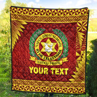 (Custom Personalised) Tonga Vava'u High School Premium Quilt Simplified Version - Maroon LT8 - Polynesian Pride