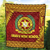 Tonga Vava'u High School Premium Quilt Simplified Version - Maroon LT8 - Polynesian Pride