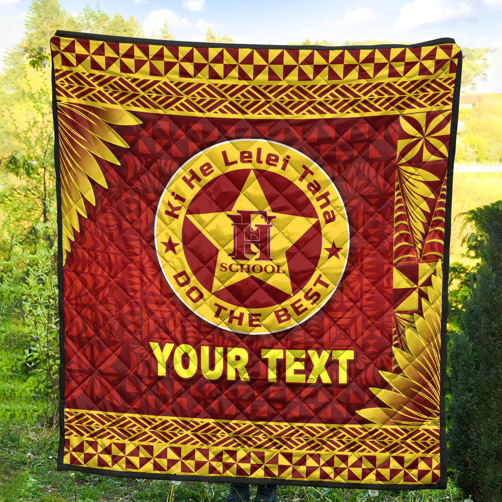 (Custom Personalised) Tonga Niuafo'ou High School Premium Quilt Simplified Version LT8 - Polynesian Pride