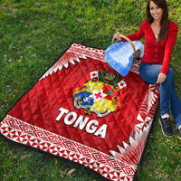 Tonga Coat Of Arms Premium Quilt Simplified Version - Red LT8 - Polynesian Pride