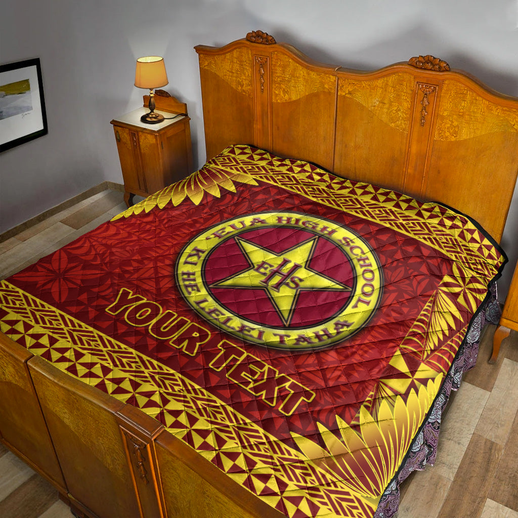 (Custom Personalised) Tonga Eua High School Premium Quilt Simplified Version LT8 - Polynesian Pride