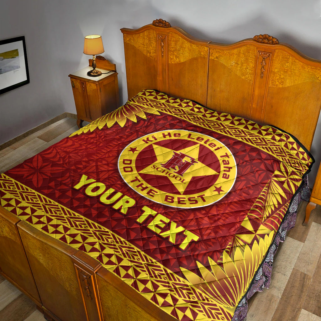 (Custom Personalised) Tonga Niuafo'ou High School Premium Quilt Simplified Version LT8 - Polynesian Pride