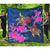 Hawaii Couple Turtle Hibiscus Valentine Premium Quilt - Light Style - AH Blue - Polynesian Pride