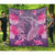 Hawaii Shark Turtle Hibiscus Premium Quilt - Wreath Style - AH Purple - Polynesian Pride