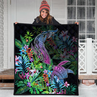 Hawaii Shark Turtle Tropical Polynesian Premium Quilt - Happy Style - AH - Polynesian Pride