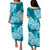 Polynesian Floral Tribal Puletasi Dress - Teal LT9 - Polynesian Pride