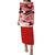 Polynesian Tribal Puletasi Dress Red LT6 Long Dress Red - Polynesian Pride