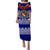 (Custom Personalised) Tonga Emancipation Day Puletaha Dress Independence Day - Fancy Kahoa Heilala Flower - Blue LT8 Long Dress Blue - Polynesian Pride