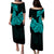 Hawaii Kakau Puletasi Dress Polynesian Floral Tribal Aqua Version LT9 Long Dress Aqua - Polynesian Pride