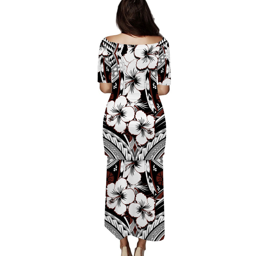 Hibiscus Puletasi Dress Fiji Patterns LT6 - Polynesian Pride