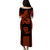 Kakau Hawaiian Polynesian Puletasi Dress Orange LT6 - Polynesian Pride