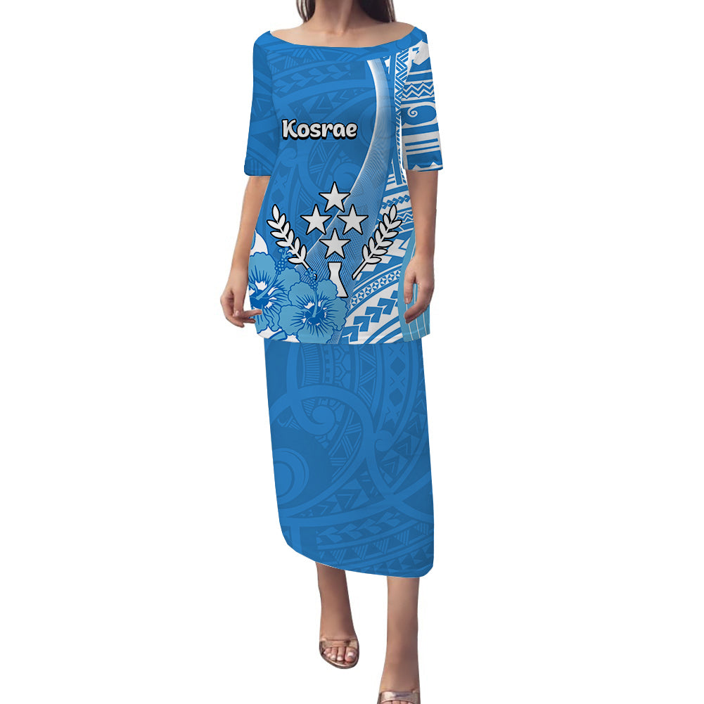 Kosrae Of Micronesia Puletasi Dress Vibe Style LT6 Women Blue - Polynesian Pride