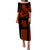 Kakau Hawaiian Polynesian Puletasi Dress Orange LT6 Women Orange - Polynesian Pride