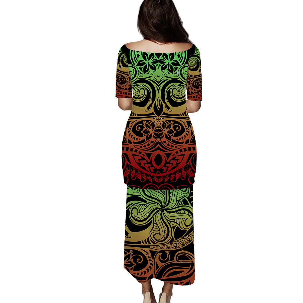 Polynesian Pride Puletasi Dress Polynesian Special Symbol Ver.01 LT14 - Polynesian Pride