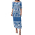 Polynesian Puletasi Dress Hibiscus Tropical Leaves Pattern Ver.08 LT14 Blue - Polynesian Pride