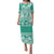 Polynesian Puletasi Dress Hibiscus Tropical Leaves Pattern Ver.03 LT14 Turquoise - Polynesian Pride