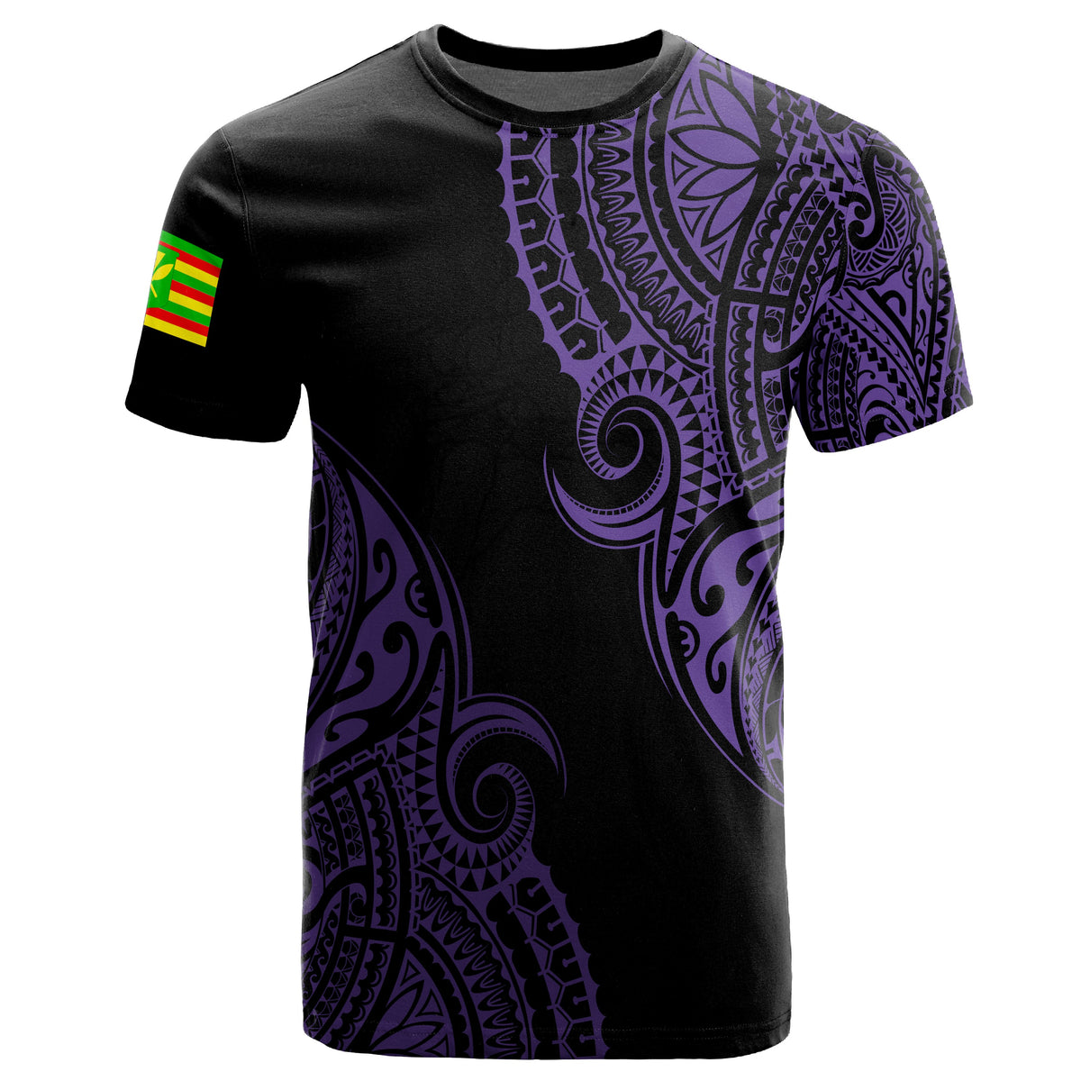 Personalized Hawaii Kanaka Map Polynesian Warrior Ikaika Unisex T Shirt William Style Purple - Polynesian Pride