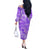 Polynesian Long Sleeves Long Dress Tapa Plumeria Style - Purple LT7 - Polynesian Pride