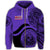 Hawaii Coat of Arms Zip Hoodie Waveshape Style Purple - Polynesian Pride