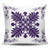 Hawaiian Quilt Maui Plant And Hibiscus Pattern Pillow Covers - Purple White - AH One Size Purple - Polynesian Pride