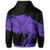 Hawaiian Map Kanaka Identifier Hoodie Zip Purple - Polynesian Pride