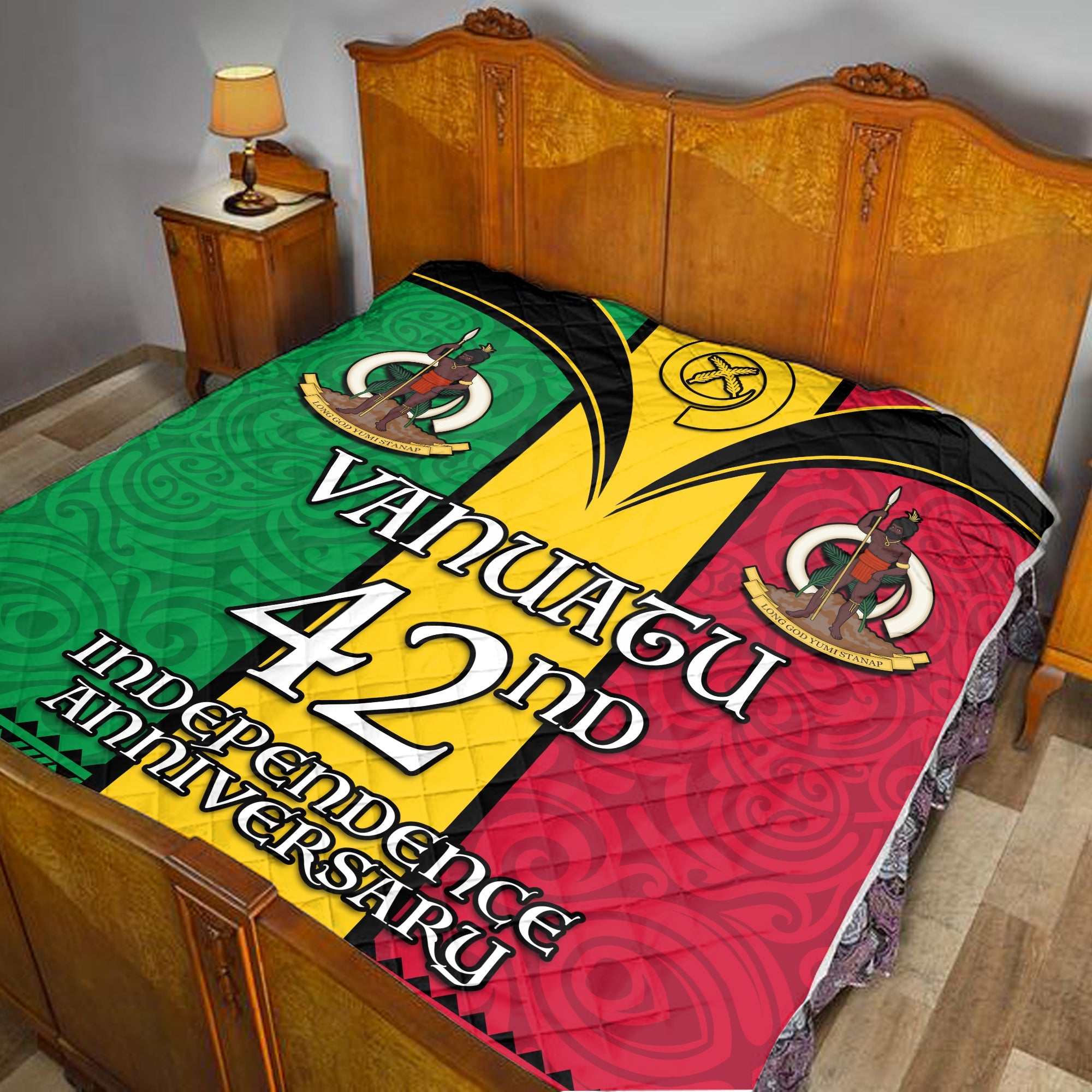 Vanuatu 1980 Premium Quilt Vanuatuan Independence Day LT13 Yellow - Polynesian Pride