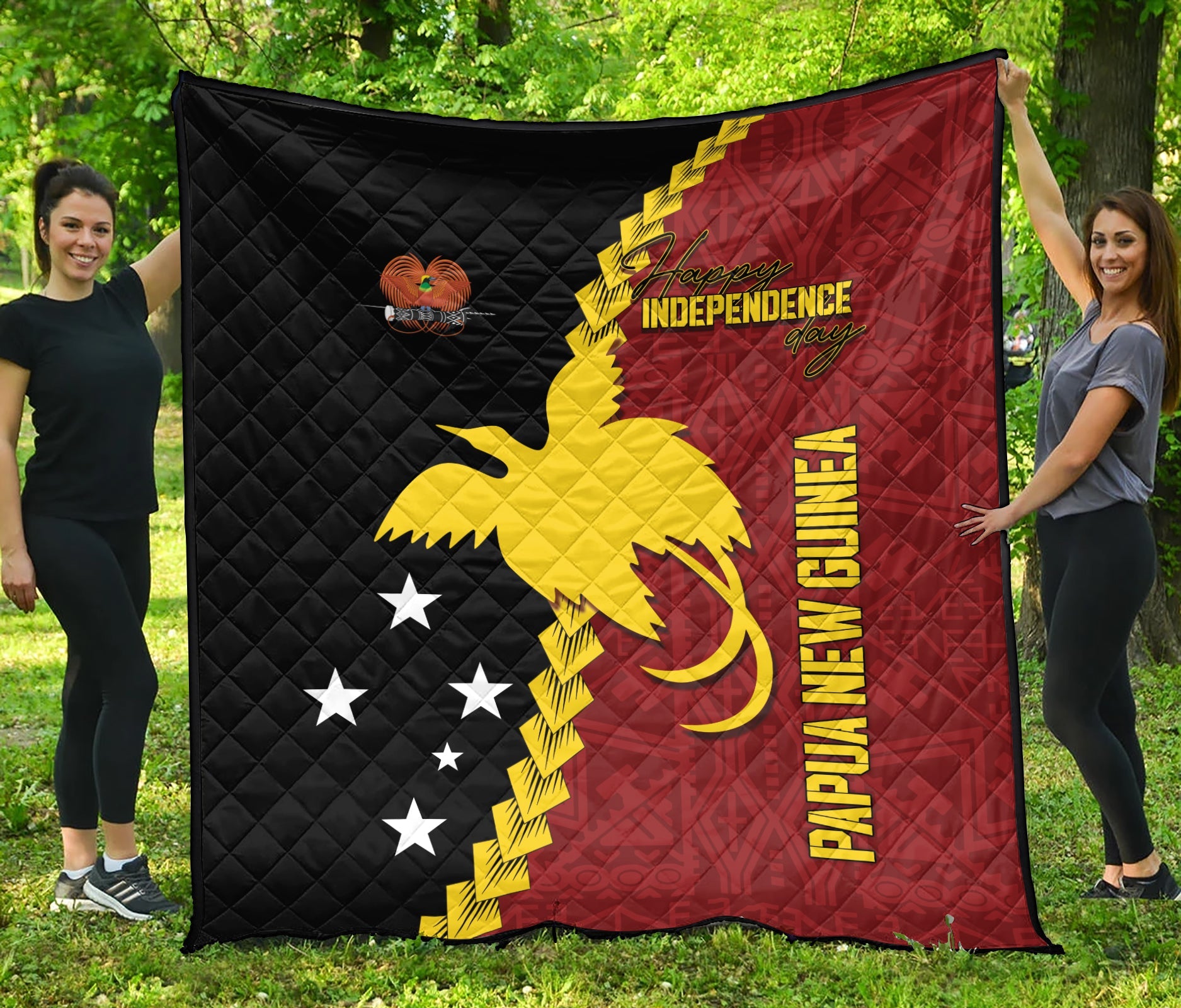 Papua New Guinea Premium Quilt 47th Independence Anniversary - Motu Revareva LT7 Red - Polynesian Pride