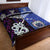 New Zealand And Samoa Quilt Bed Set Together - Purple LT8 - Polynesian Pride