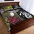 New Zealand And Niue Quilt Bed Set Together - Black LT8 - Polynesian Pride